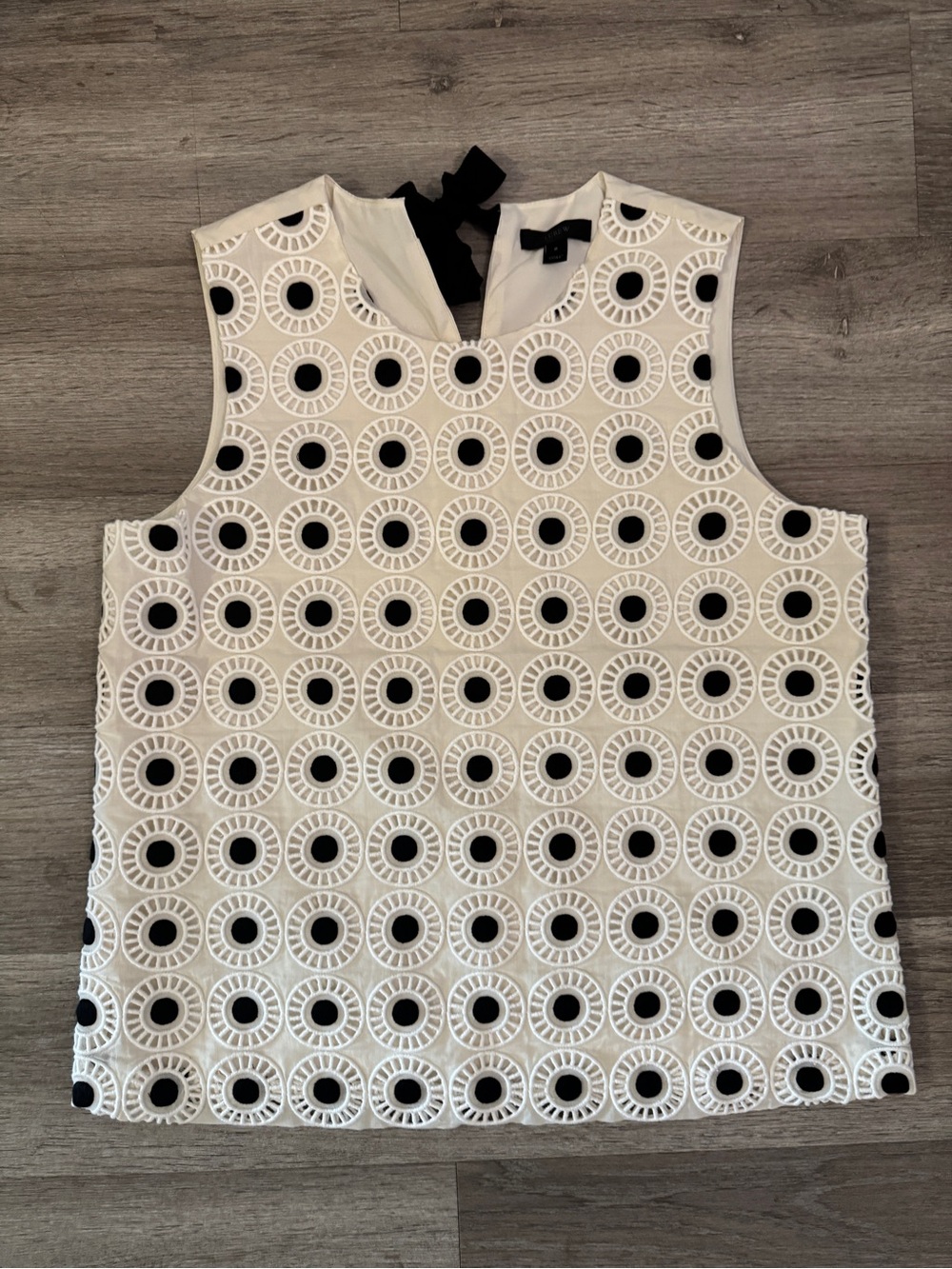 J.Crew Geometric Eyelet Top